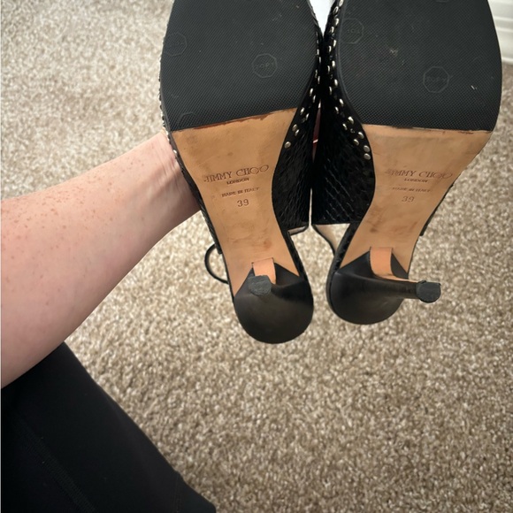 Jimmy Choo Black Embossed Python - Picture 6 of 10